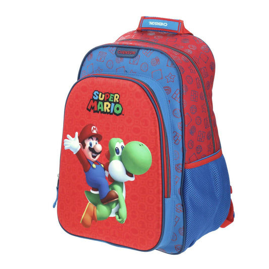 MOCHILA GRANDE CHENSON ROJO MARIO BROS CAPRI MB65645-R