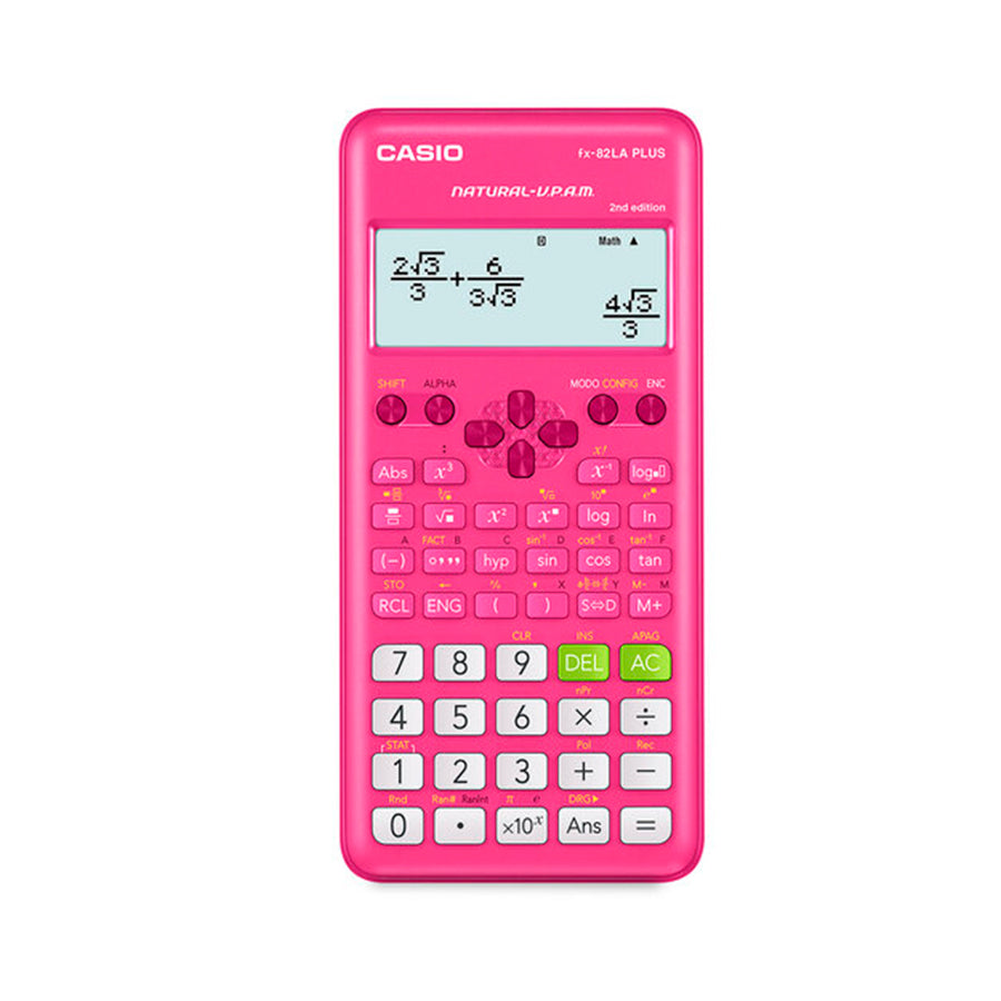 CALCULADORA CIENTIFICA CASIO ROSA MOD. FX-82-LA PLUS 252 FUNCIONES