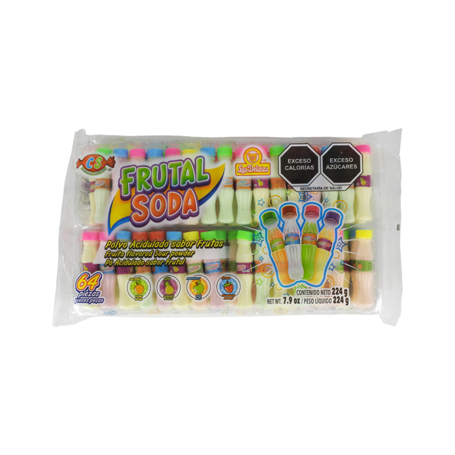 POLVO FRUTAL SODA LAS DELICIAS 64 PZAS