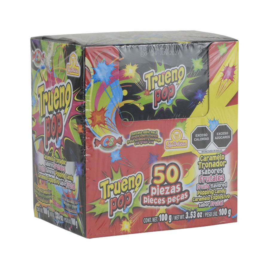 CARAMELO TRUENO POP LAS DELICIAS 50 PZAS