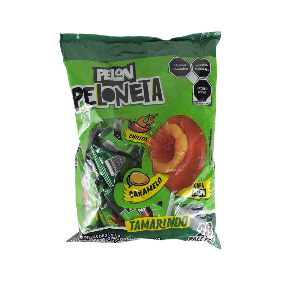 PALETA PELON PELONETA TAMARINDO PAQ 28 PZAS