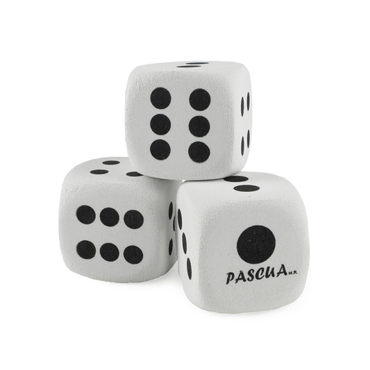 DADO DE FOMY PASCUA BLANCO/NEGRO C6 PZAS