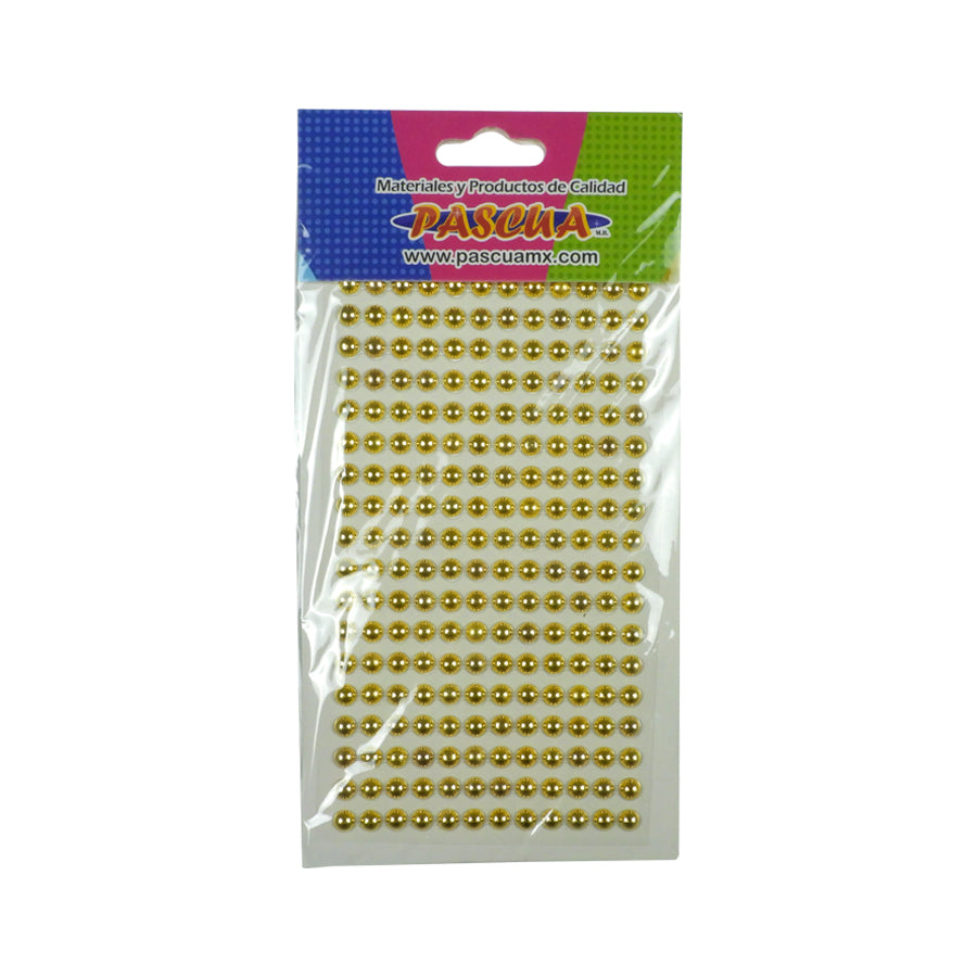 PIED/ACRILICAS REDONDAS 6MM METALICO DORADO MJA PIED-REDO06MJA