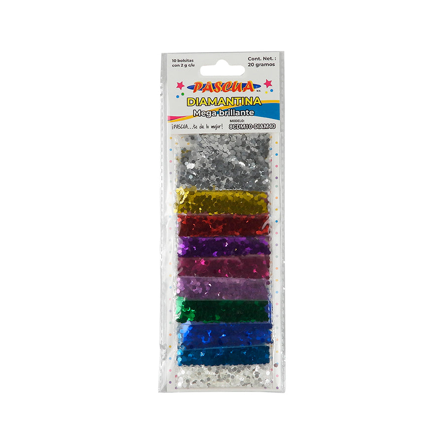 DIAMANTINA PASCUA GRUESA BLISTER 10 PZAS 8CDM10-DIAM40