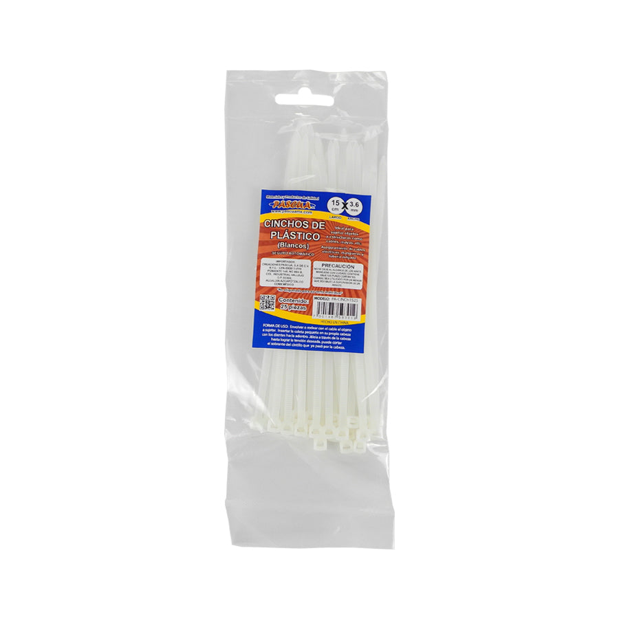 CINCHOS DE PLASTICO PASCUA 15CM C25 PZAS