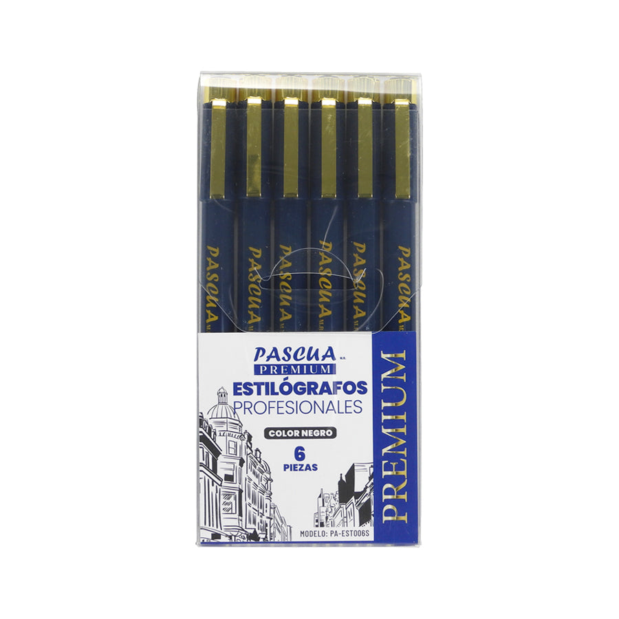 ESTILOGRAFO PASCUA PROFESIONALES C6 PZAS