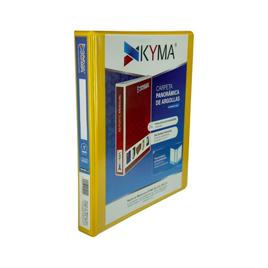 CARPETA DE ARGOLLA 1" O T/C KYMA AMARILLO