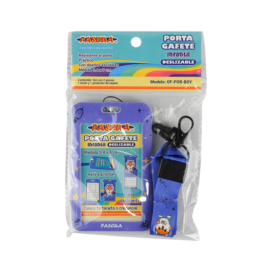 PORTA GAFETE PASCUA INFANTIL DESLIZABLE BOY