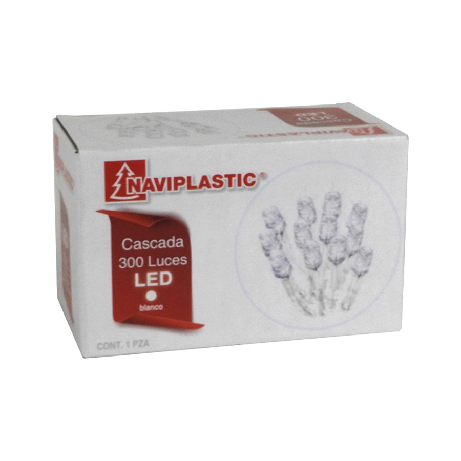 LUCES LED CASCADA NAVIPLASTIC BLANCO CABLE TRANS.CAJA 300 LUCES