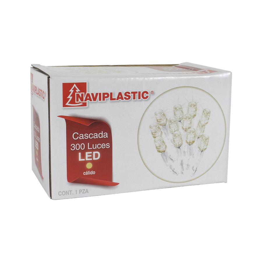 LUCES LED CASCADA NAVIPLASTIC CALIDO CABLE TRANS.CAJA 300 LUCES