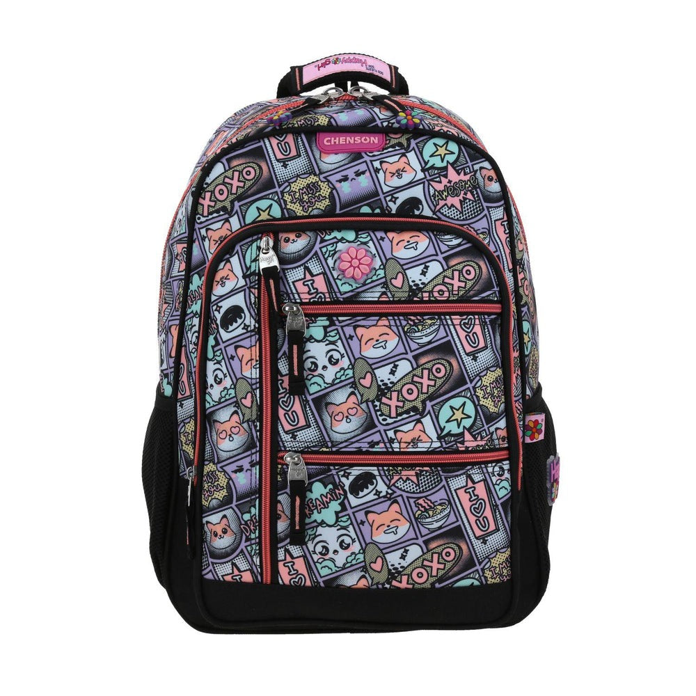 MOCHILA GRANDE CHENSON MORADO HAPPY GIRL MIXCO HG66532-U