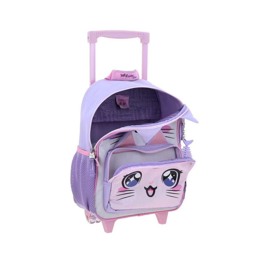 MOCHILA CON RUEDAS CHICA CHENSON MORADO HAPPY GIRL KETS HG70810-U
