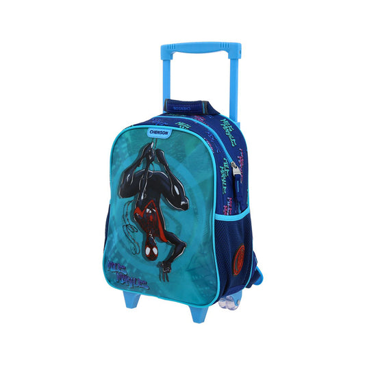 MOCHILA CON RUEDAS CHICA CHENSON AZUL MILES MORALES TELT MM70887-9