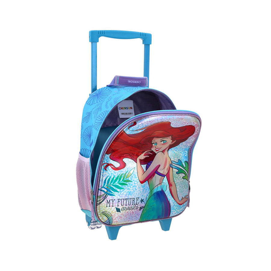 MOCHILA CON RUEDAS CHICA CHENSON AZUL PRINCESAS ARSK PR70954-9