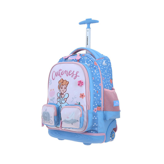 MOCHILA CON RUEDAS GRANDE CHENSON AZUL PRINCESAS ELA PR71000-9