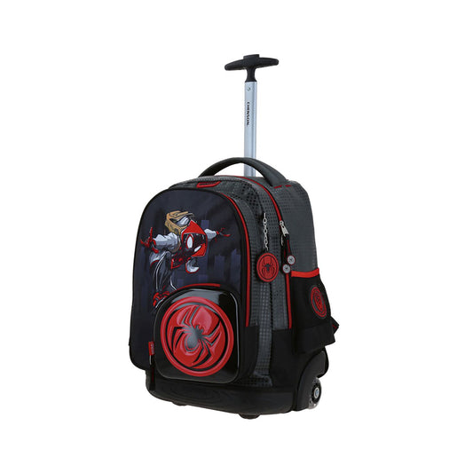 MOCHILA CON RUEDAS GRANDE CHENSON GRIS MILES MORALES FOSTER MM71020-2