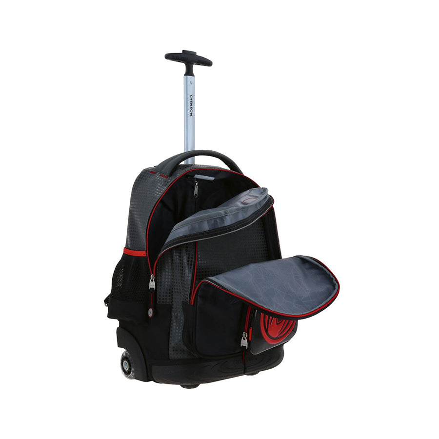 MOCHILA CON RUEDAS GRANDE CHENSON GRIS MILES MORALES FOSTER MM71020-2