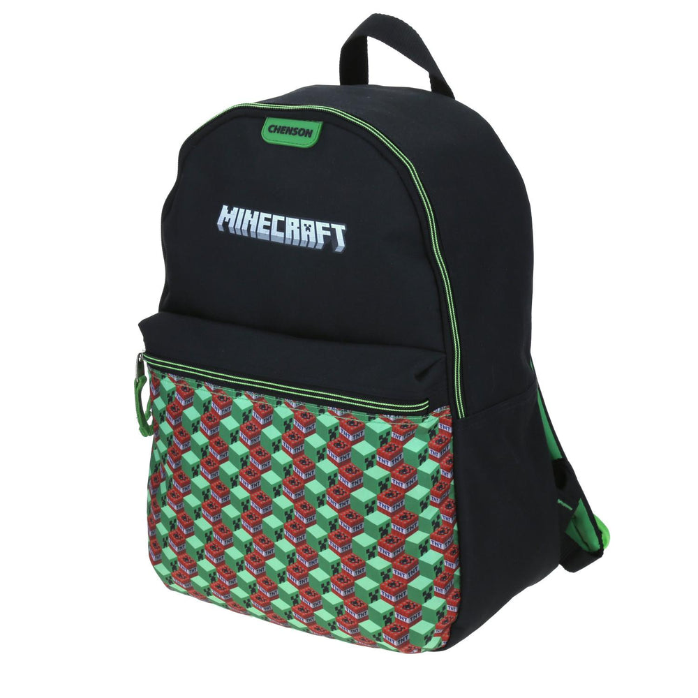 MOCHILA GRANDE CHENSON NEGRO MINECRAFT YANKE MC65801-3