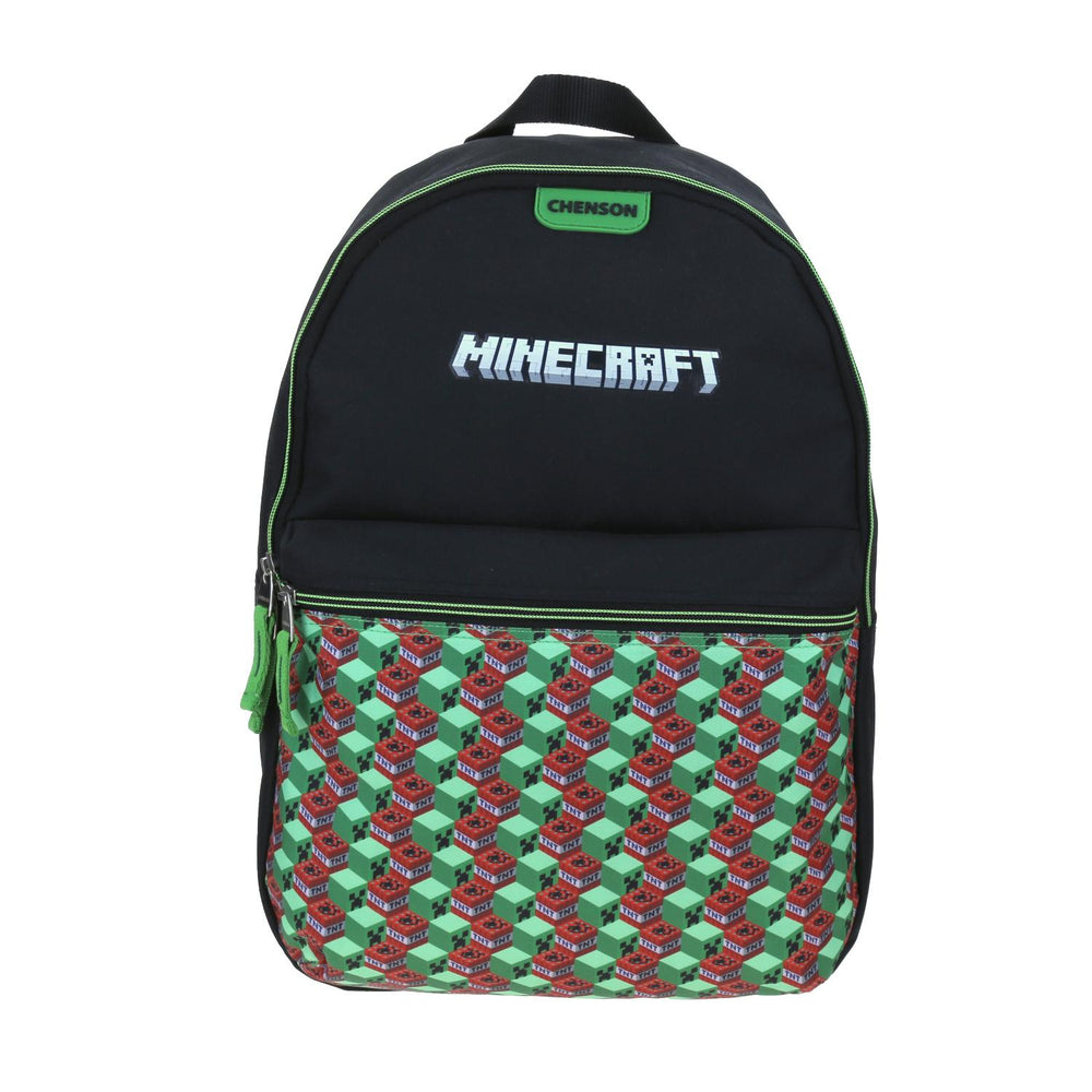 MOCHILA GRANDE CHENSON NEGRO MINECRAFT YANKE MC65801-3