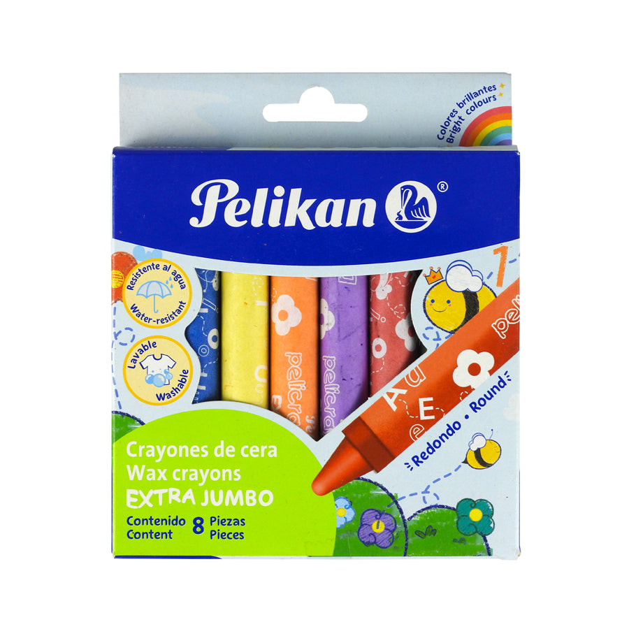 CRAYON R PELIKAN EXTRAJUMBO PELIKRAYONES C8 PZAS