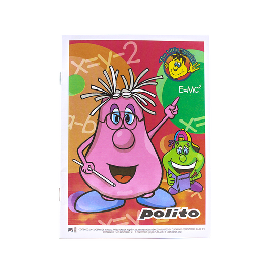 CUADERNO FORMA FRANCESA POLITO GRAPA CUADRO GRANDE 20 HOJAS