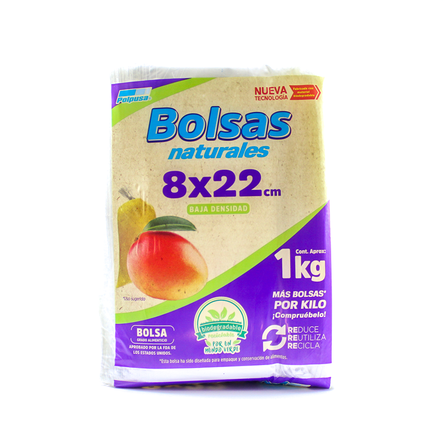 BOLSA NATURAL POLPUSA 8CM X 22CM