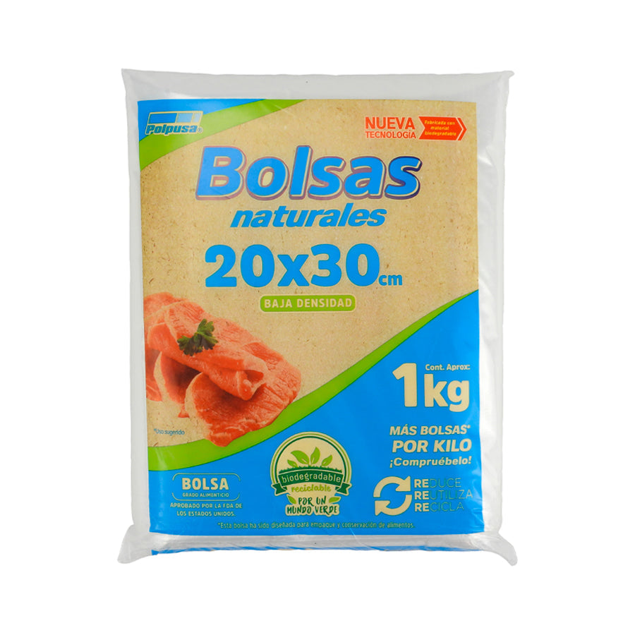 BOLSA NATURAL POLPUSA 20CM X 30CM