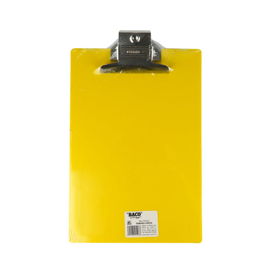 TABLA AGARRAPAPEL BACO CARTA PLASTICA COLOR TB005