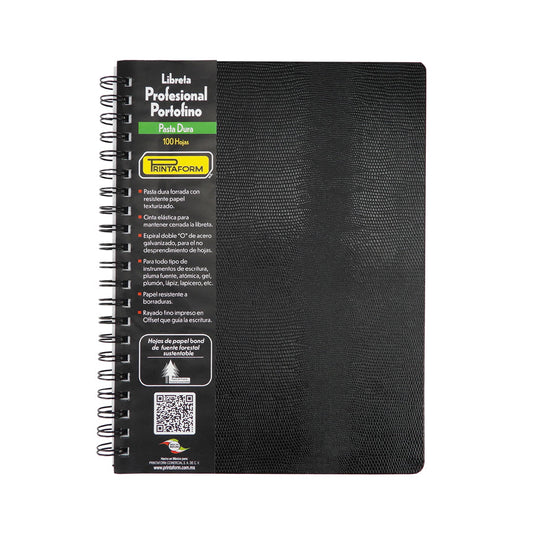 CUADERNO PROFESIONAL PRINTAFORM COBRA PASTA DURA DOBLE ARILLO CUADRO GRANDE 100 HOJAS