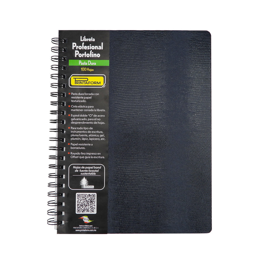 CUADERNO PROFESIONAL PRINTAFORM COBRA PASTA DURA DOBLE ARILLO CUADRO GRANDE 100 HOJAS