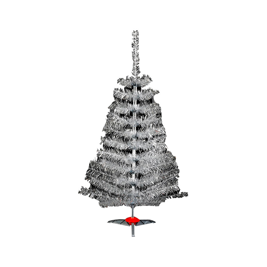 ARBOL DE NAVIDAD PINOPLASTIC ESPECIAL BLANCO PLATA No4 130CM