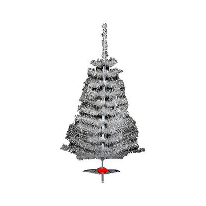 ARBOL DE NAVIDAD PINOPLASTIC ESPECIAL BLANCO PLATA No4 130CM