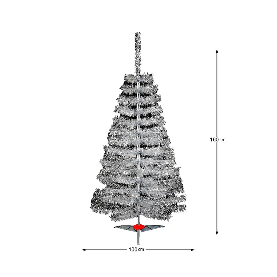 ARBOL DE NAVIDAD PINOPLASTIC ESPECIAL BLANCO PLATA No5 160CM