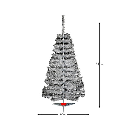 ARBOL DE NAVIDAD PINOPLASTIC ESPECIAL BLANCO PLATA No5 160CM