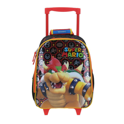 MOCHILA CON RUEDAS CHICA CHENSON NEGRO MARIO BROS REWO MB66321-3