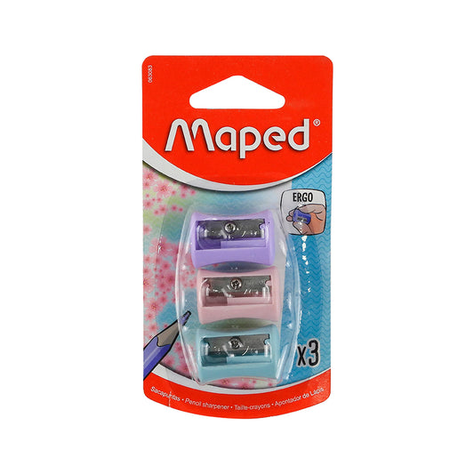 SACAPUNTAS MAPED VIVO FASHION 1 ORIFICIO 3 PIEZAS