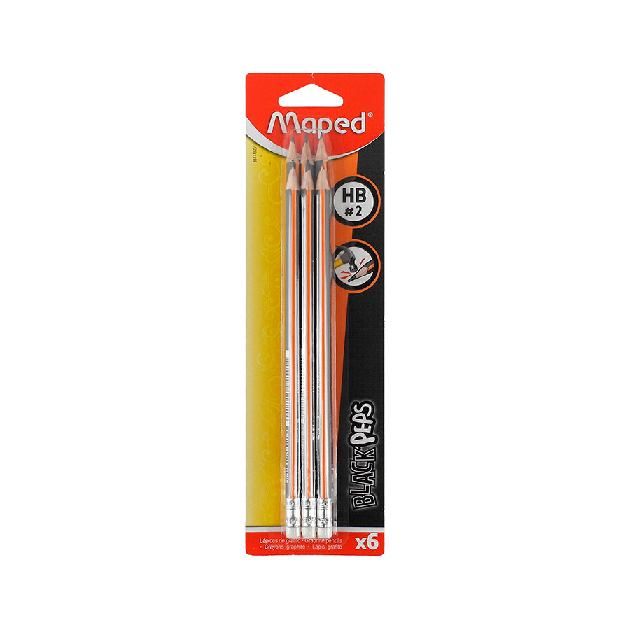 LAPIZ MAPED BLACK PEPS TRIANGULAR 6 PIEZAS