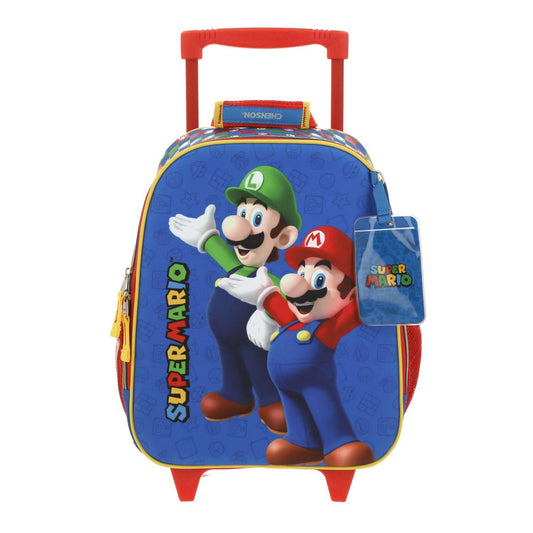 MOCHILA CON RUEDAS GRANDE CHENSON AZUL MARIO BROS ARMIN MB65970-9