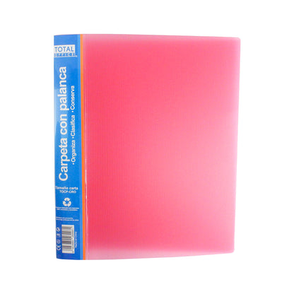 CARPETA DE PLASTICO C/PALANCA T/C SUNFULL ROJO