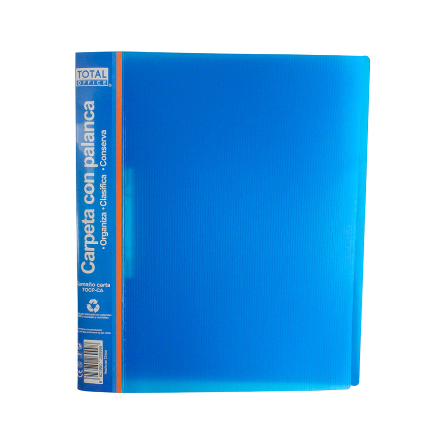 CARPETA DE PLASTICO C/PALANCA T/C SUNFULL AZUL MOD.125541/TOCP-CA