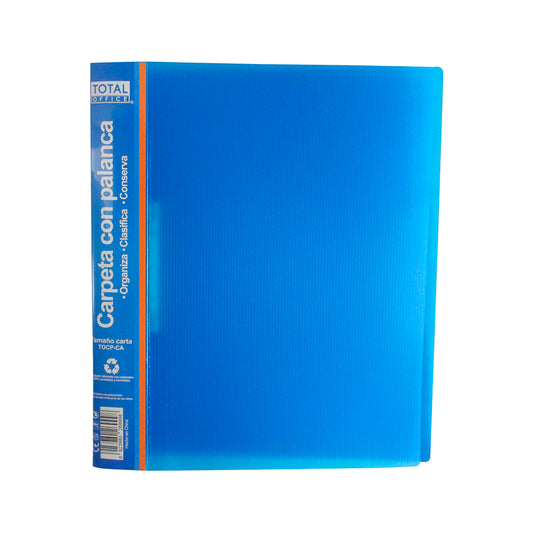 CARPETA DE PLASTICO C/PALANCA T/C SUNFULL AZUL MOD.125541/TOCP-CA