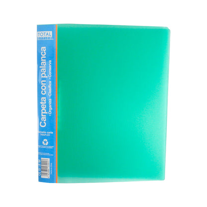 CARPETA DE PLASTICO C/PALANCA T/C SUNFULL VERDE