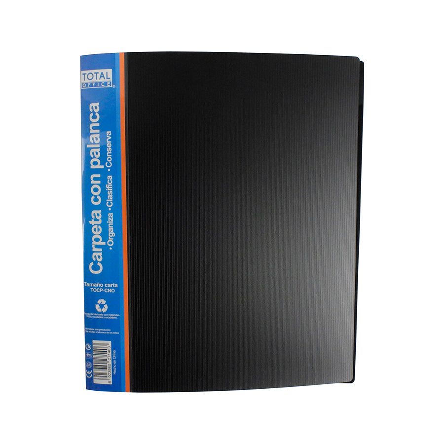 CARPETA DE PLASTICO C/PALANCA T/C SUNFULL NEGRO OPACO TOCP-CN