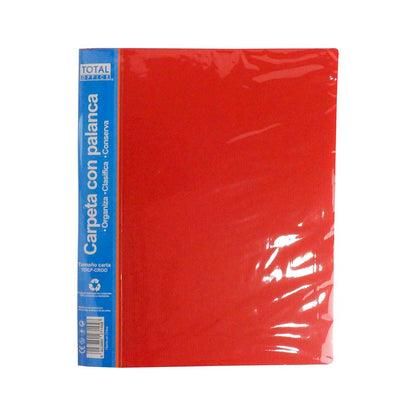 CARPETA DE PLASTICO C/PALANCA T/C SUNFULL ROJO OPACO