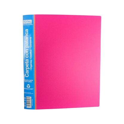 CARPETA DE PLASTICO C/PALANCA T/C SUNFULL ROSA OPACO