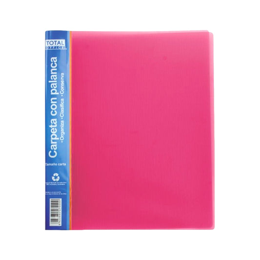 CARPETA DE PLASTICO C/PALANCA T/C SUNFULL ROSA OPACO