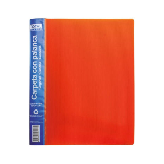 CARPETA DE PLASTICO C/PALANCA T/C SUNFULL NARANJA OPACO TOCP-CON