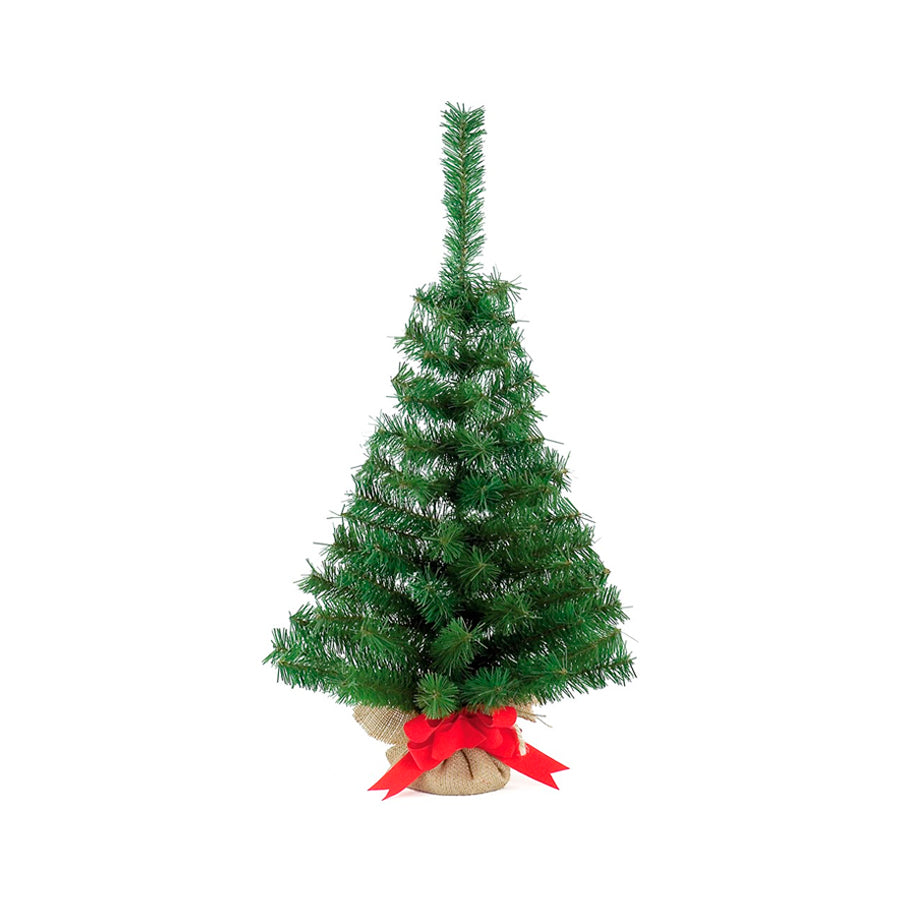 ARBOL DE NAVIDAD NAVIPLASTIC MONARCA MINI VERDE YUTE C/MOÑO 60CM