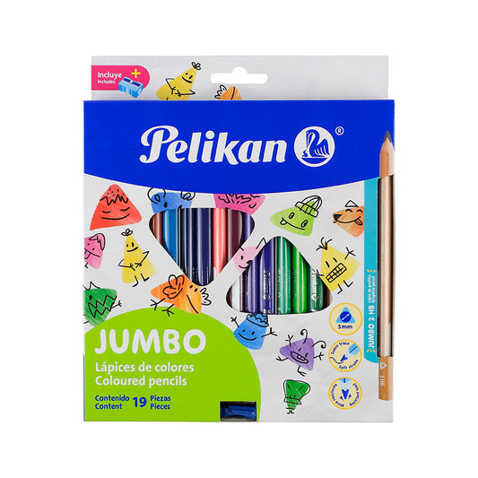 LAPICES DE COLORES T 18 L PELIKAN JUMBO