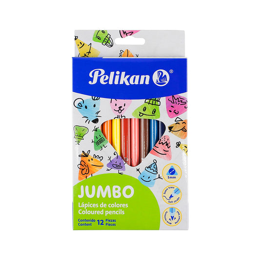 LAPICES DE COLORES T 12 L PELIKAN JUMBO